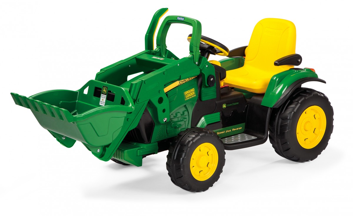 12V PEG PEREGO John Deere Ground Loader Elektro Kindertraktor mit Lithiumbatterie