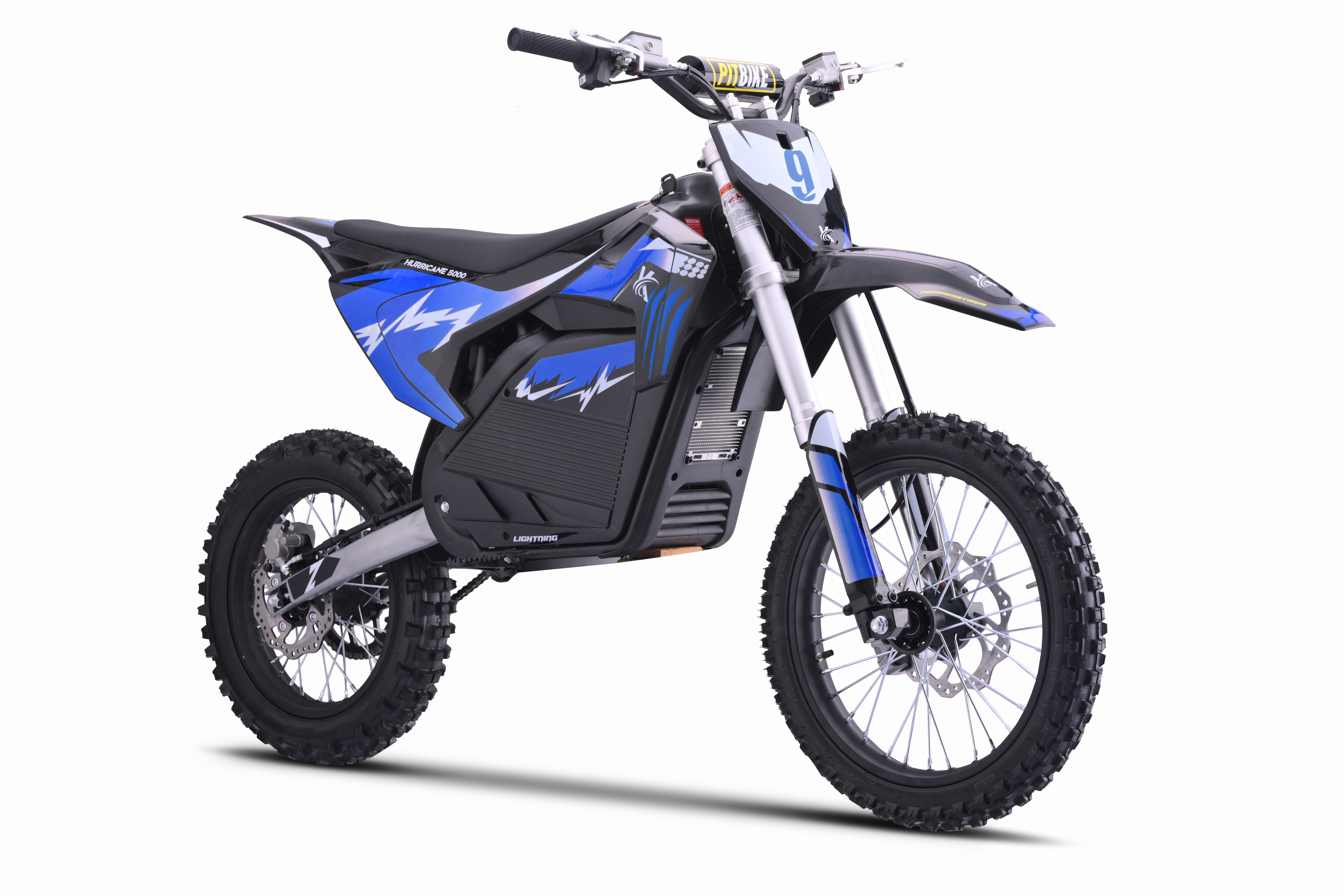 72V Elektro Kinder Moto Cross Dirt Pit Bike Hurricane 4800W blau